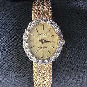 ✨Dufonte by Lucien Piccard Diamond Gold Cocktail Watch | Vintage Elegance 💎💛